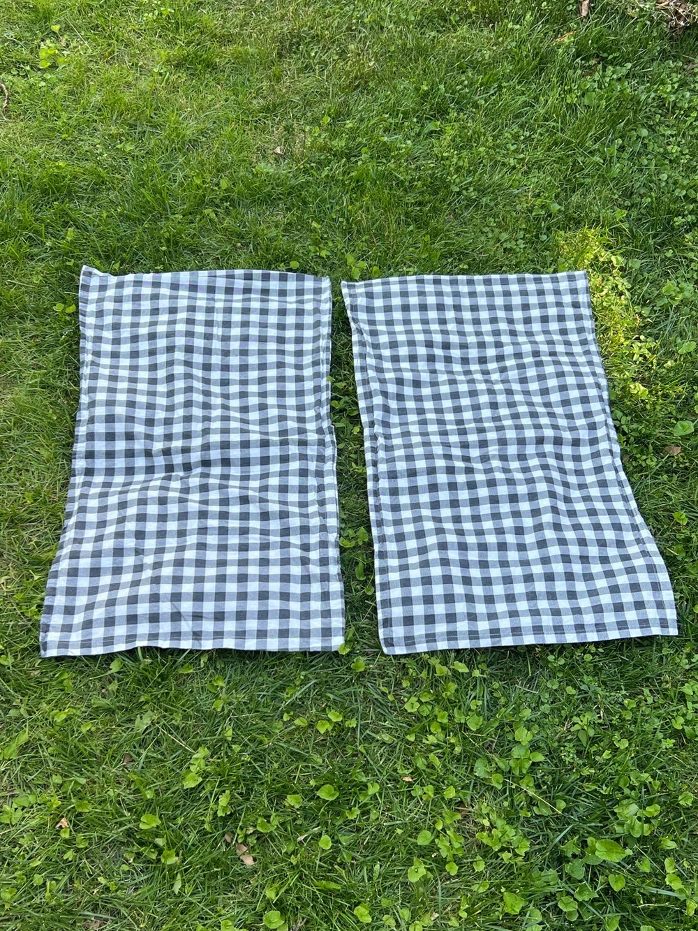 22 x 37” Eddie Bauer Cotton Gingham Large Pillow Cases
